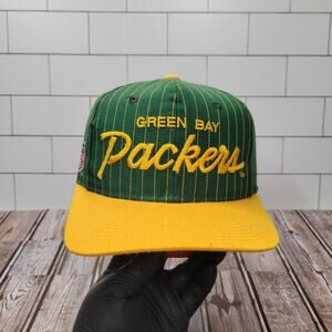 Sports Specialties Green Bay Packers Vintage Wool Pin Strip Adjustable Snapback